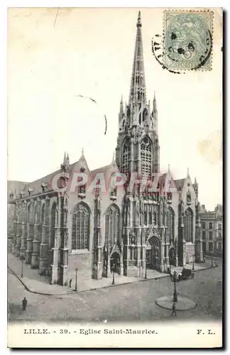 Cartes postales Lille Eglise Saint Maurice