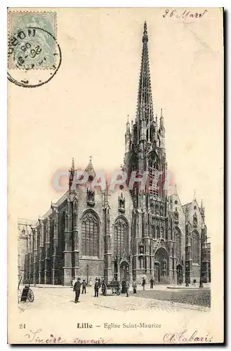 Cartes postales Lille Eglise Saint Maurice