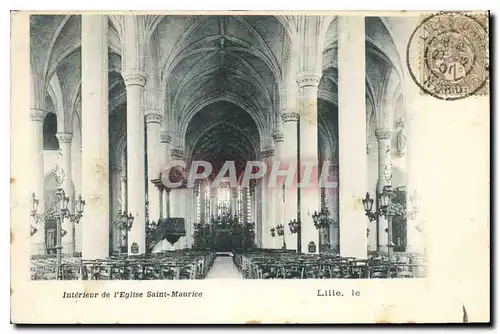 Cartes postales Lille Interieur de l'Eglise Saint Maurice