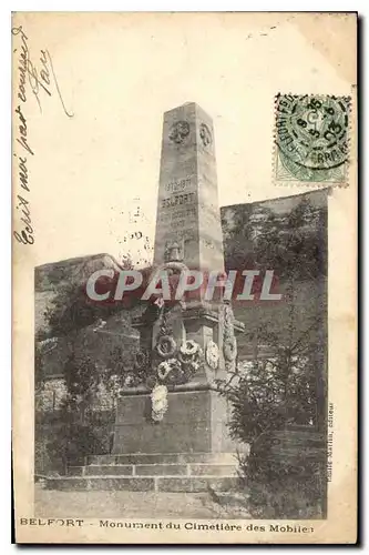 Ansichtskarte AK Belfort Monument du Cimetiere des Mobilier