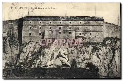 Cartes postales Belfort Le Chateau et le Lion
