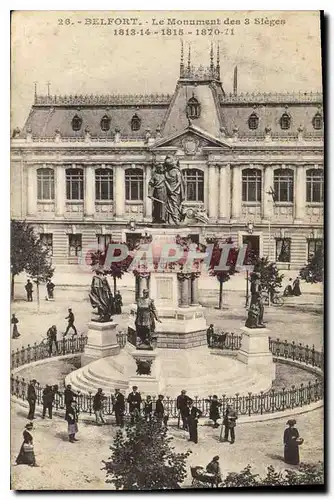 Cartes postales Belfort Le Monument des 3 Steges
