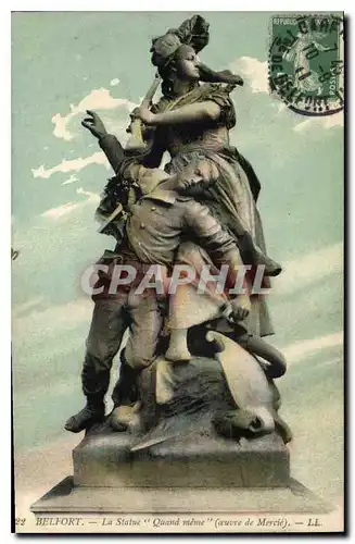 Cartes postales Belfort La Statue Quand meme (oeuvre de Mercie)