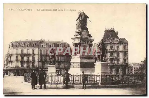 Cartes postales Belfort Le Monument des 3 Sieges