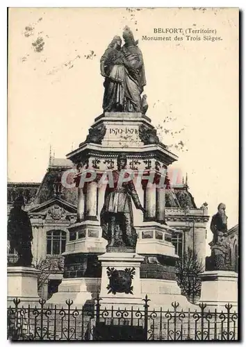Cartes postales Belfort (Territoire) Monument des Trois Sieges