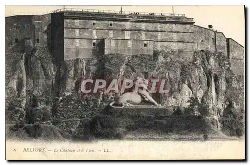 Cartes postales Belfort Le Chateau et le Lion