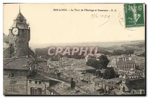 Cartes postales Bar le Duc La Tour de l'Horloge et Panorama