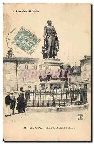 Cartes postales Bar le Duc Statue du Marechal Oudinos