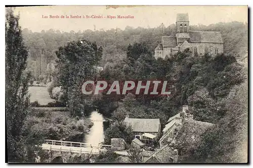 Cartes postales Les Bords de la Sarthe a St Ceneri Alpes Marcelles