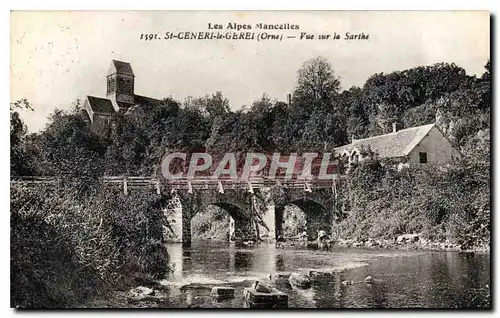 Cartes postales Les Alpes Mancelles St Ceneri  le Gerei (Orne) Vue sur la Sarthe