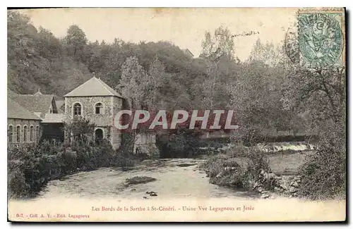 Ansichtskarte AK Les Alpes Mancelles St Ceneri  le Gerei (Orne) Les Bords de la Sarthe Usine Vue Legagneux et Jet