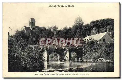 Ansichtskarte AK Les Alpes Mancelles St Ceneri  le Gerei (Orne) Vue sur la Sarthe