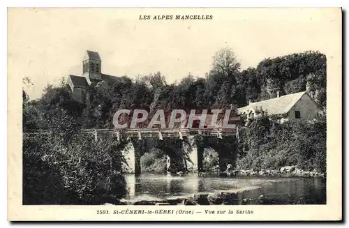 Cartes postales Les Alpes Mancelles St Ceneri  le Gerei (Orne) Vue sur la Sarthe