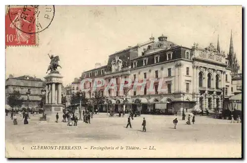 Cartes postales Clermont Ferrand Vercingetorix et le Theatre