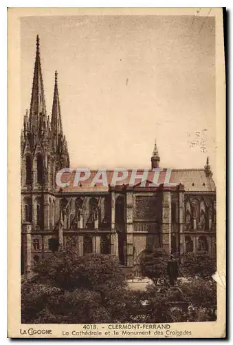 Cartes postales Clermont Ferrand et le Monument des Croisades