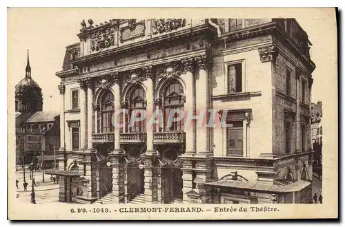 Cartes postales Clermont Ferrand Entree du Theatre