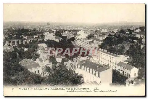 Cartes postales Royat et Clermont Ferrand vus de l'Observatoire