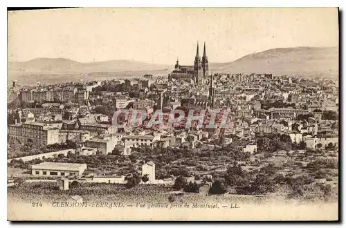 Cartes postales Clermont Ferrand Vue generale prise de Montfuiet