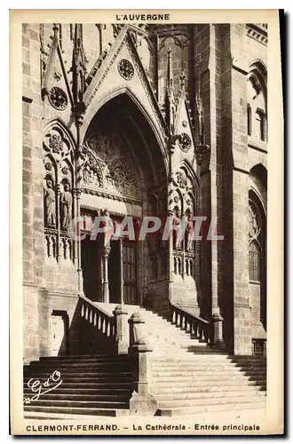 Cartes postales Clermont Ferrand La Cathedrale Entree Principale