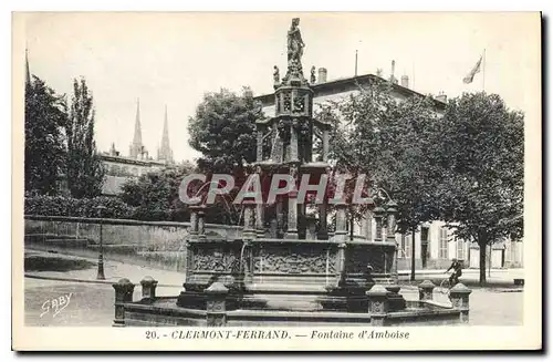 Cartes postales Clermont Ferrand Fontaine d'Amboise