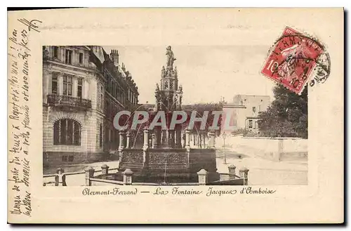 Cartes postales Clermont Ferrand La Fontaine Jacques d'Amboise