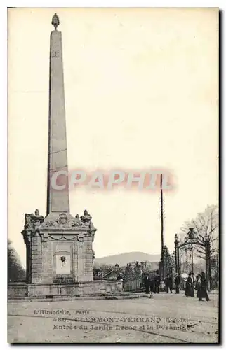 Ansichtskarte AK Clermont Ferrand Entree du Jardin Lecoq et la Pyramide