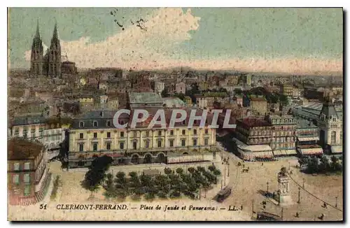 Cartes postales Clermont Ferrand Place de Jaude et Panorama