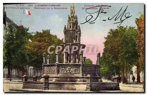 Cartes postales Clermont Ferrand Architecture gothique Monument de la Renaissance