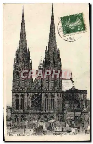 Cartes postales Clermont Ferrand La Cathedrale