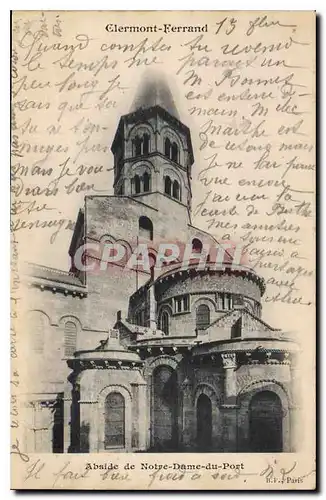 Cartes postales Clermont Ferrand Abside de Notre Dame du Port