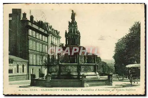 Ansichtskarte AK Clermont Ferrand Fontaine d'Amboise et Cours Sablon