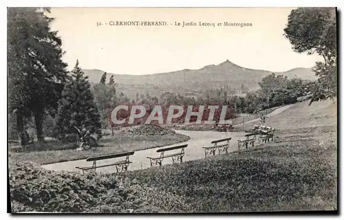 Cartes postales Clermont Ferrand Le Jardin Lecocq et Montrognon