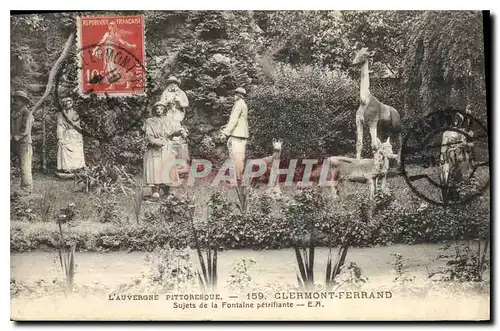 Cartes postales Clermont Ferrand Sujets de la Fontaine petrifiante Giraffe Chevre