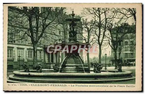 Ansichtskarte AK Clermont Ferrand La Fontaine monumentale de la Place Delille