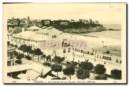 Cartes postales Dinard Le Casino et la Plage vus de L'Hotel