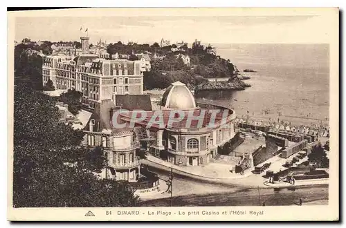 Ansichtskarte AK Dinard La Plage Le petit Casino et l'Hotel Royal