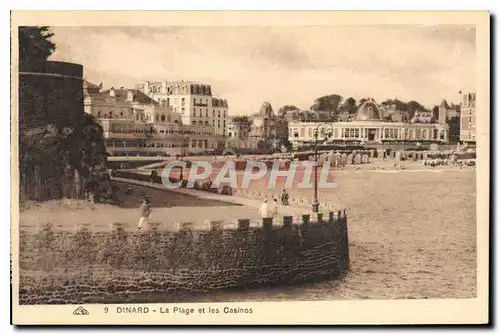 Cartes postales Dinard La Plage et les Casinos