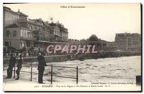 Ansichtskarte AK Dinard  Vue de la Digue et les Casinos a Maree haute