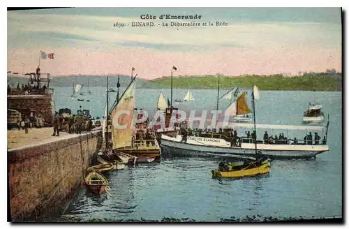 Cartes postales Cote d'Emeraude Dinard Le Debarcadere et la Rade Bateau