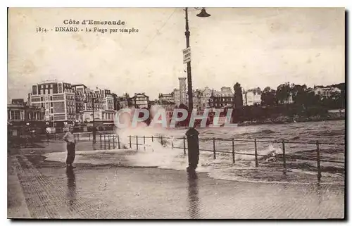 Cartes postales Cote d'Emeraude Dinard La Plage par Tempete