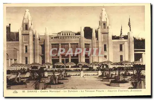 Cartes postales Dinard Casino Municipal Le Baineaum La Terrasse Fleurie Maurice Fournier