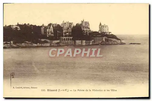 Cartes postales Dinard L et V La Pointe de la Malouine et les Villas