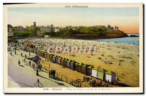 Cartes postales Dinard Plage de Ecluise et pointe de la Malouine