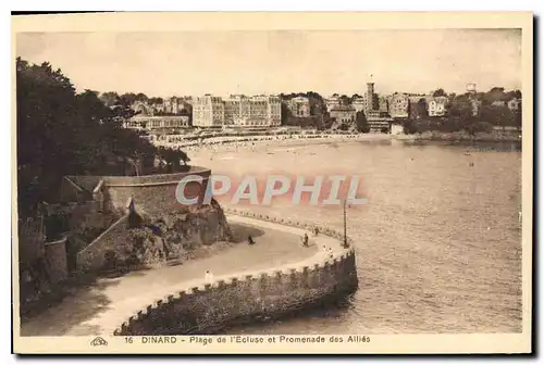 Ansichtskarte AK Dinard Plage de l'Ecluse et Promenade des Allies