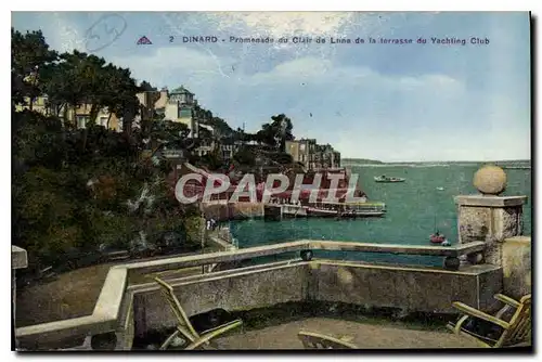 Cartes postales Dinard Promenade du Claire de la terrasse du Yachting Club