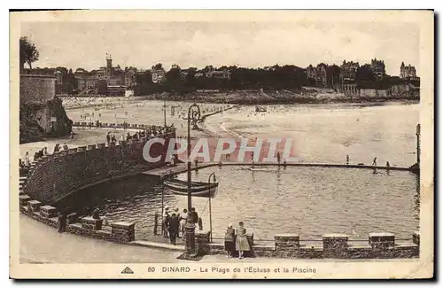 Ansichtskarte AK Dinard La Plage de l'Ecluse et la Piscine