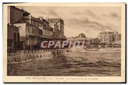 Cartes postales Dinard La Promenaude au jour de tempete