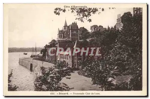 Cartes postales Dinard Promenade Clair de Lune