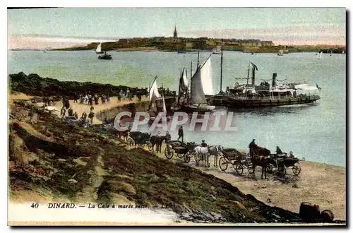 Cartes postales Dinard La Cale a maree basse Bateau