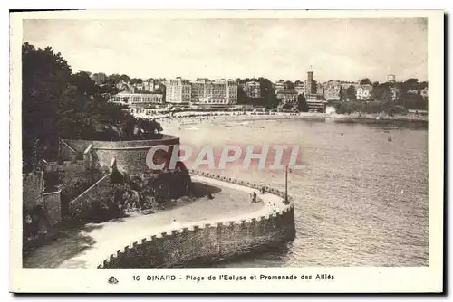 Ansichtskarte AK Dinard Plage de l'Ecluse et Promenade des Allies